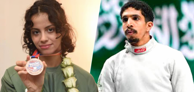 العميري يارا يرفعان العلم السعودي في افتتاح الألعاب الآسيوية