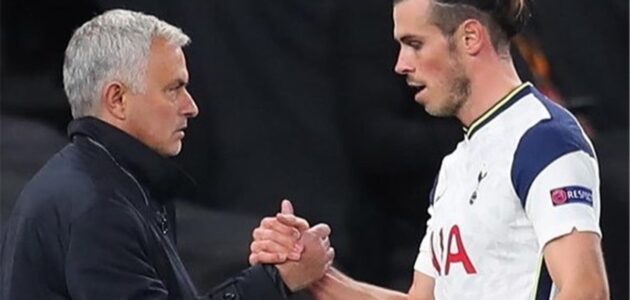 جاريث بيل يرسل تحية إلى جوزيه مورينيو بعد عودته إلى ريال مدريد