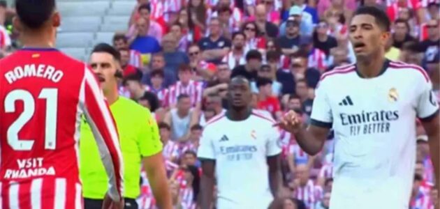 جود بيلينجهام يثير الجدل في ديربي مدريد: صدام كلمات مع روميرو وسيميوني